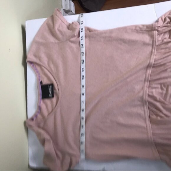 Nanette Lepore Rosedust Hi Low Waist Peplum Top Cotton Blend Boho Fluttery Tunic - Picture 8 of 11